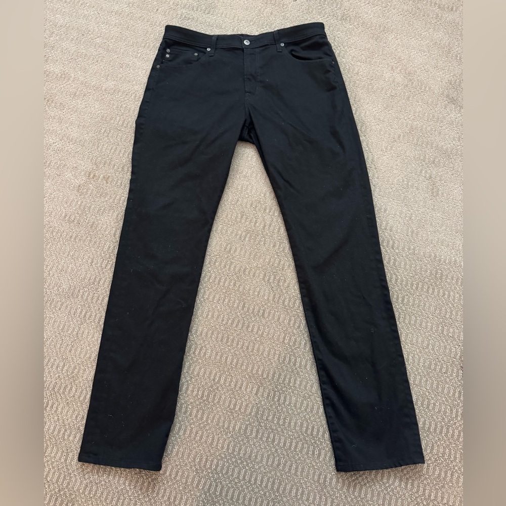 AG Adriano Goldschmied Everett Jet Black Slim Straight Fit